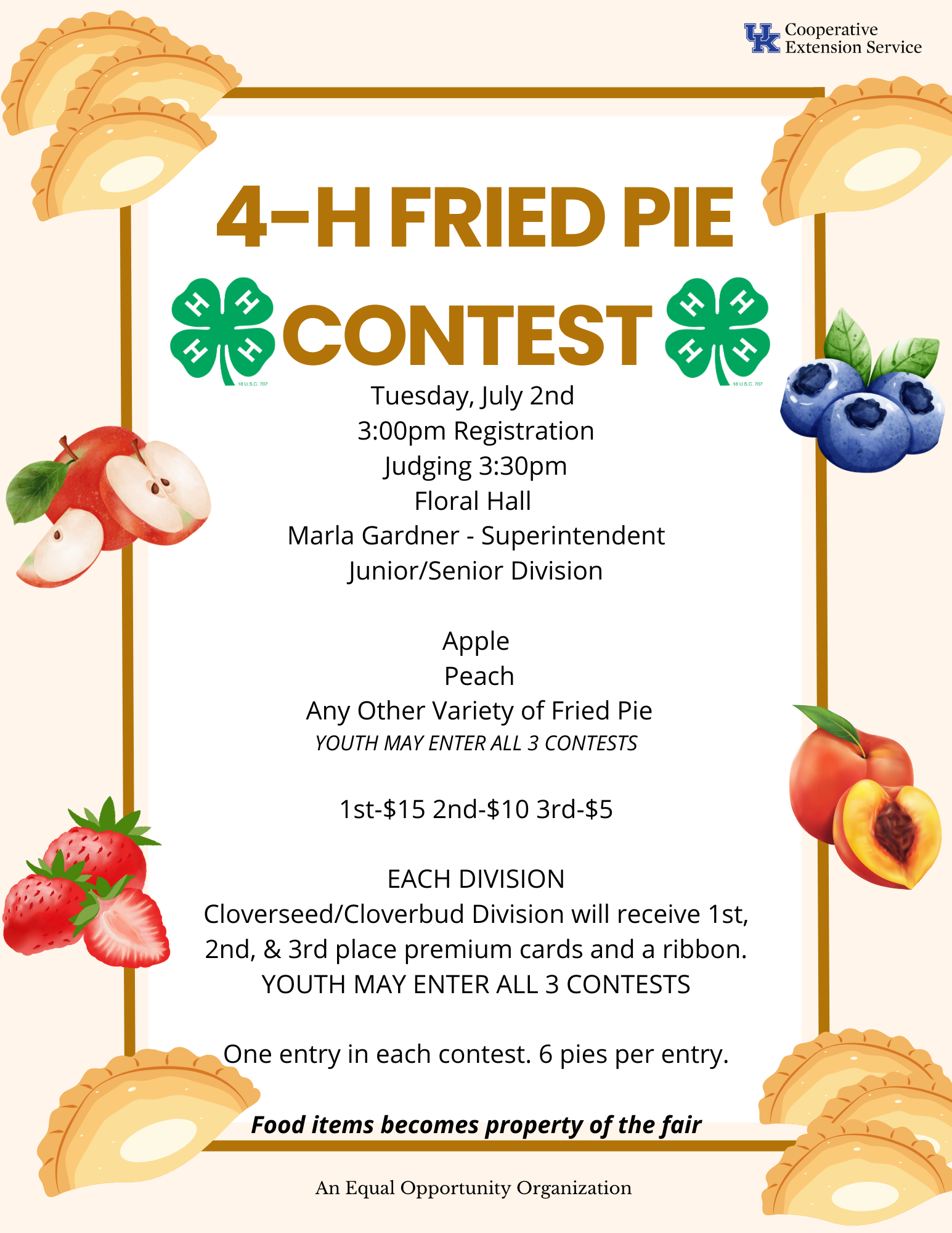 Fried Pie contest flyer